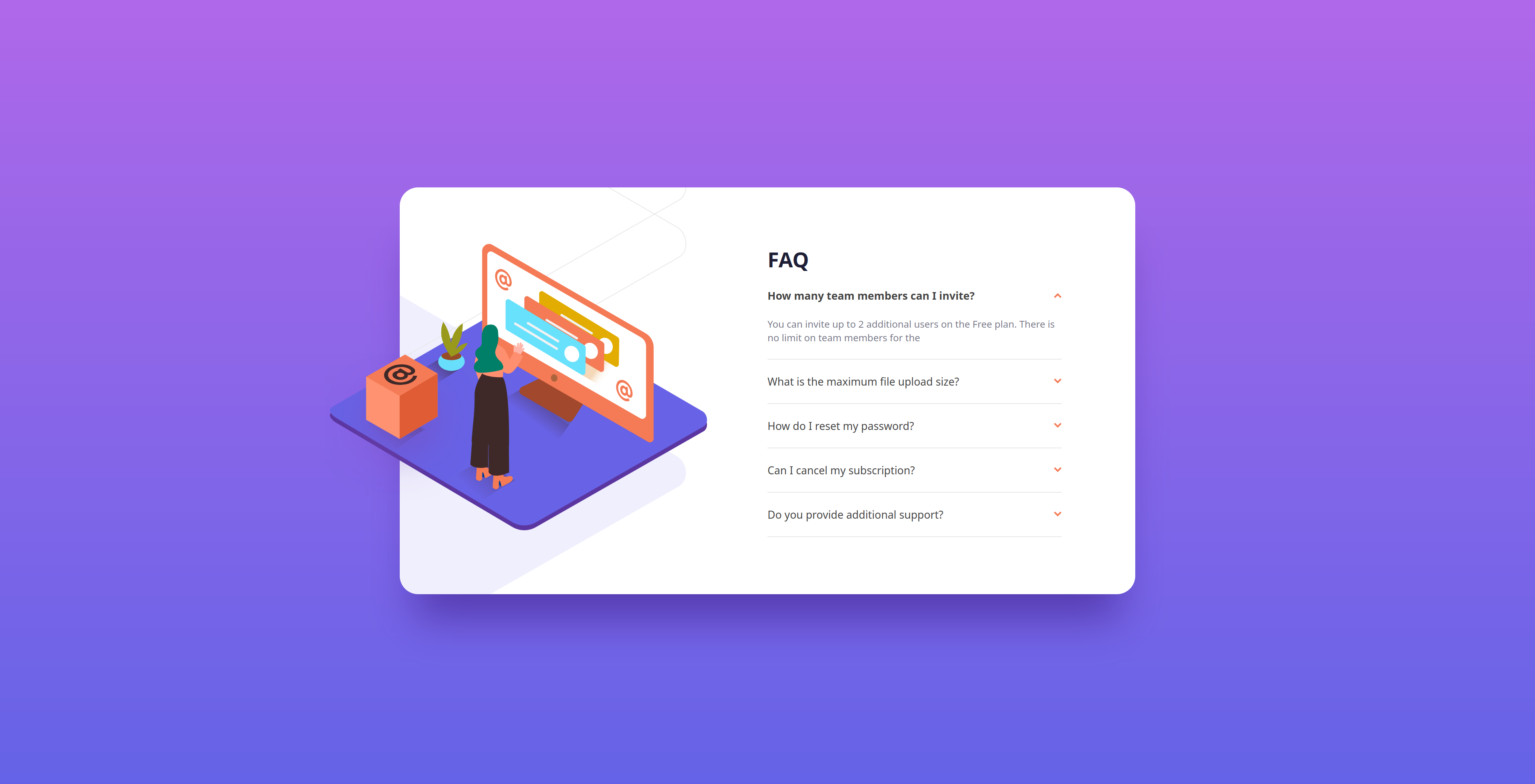 FAQ Accordion Card
