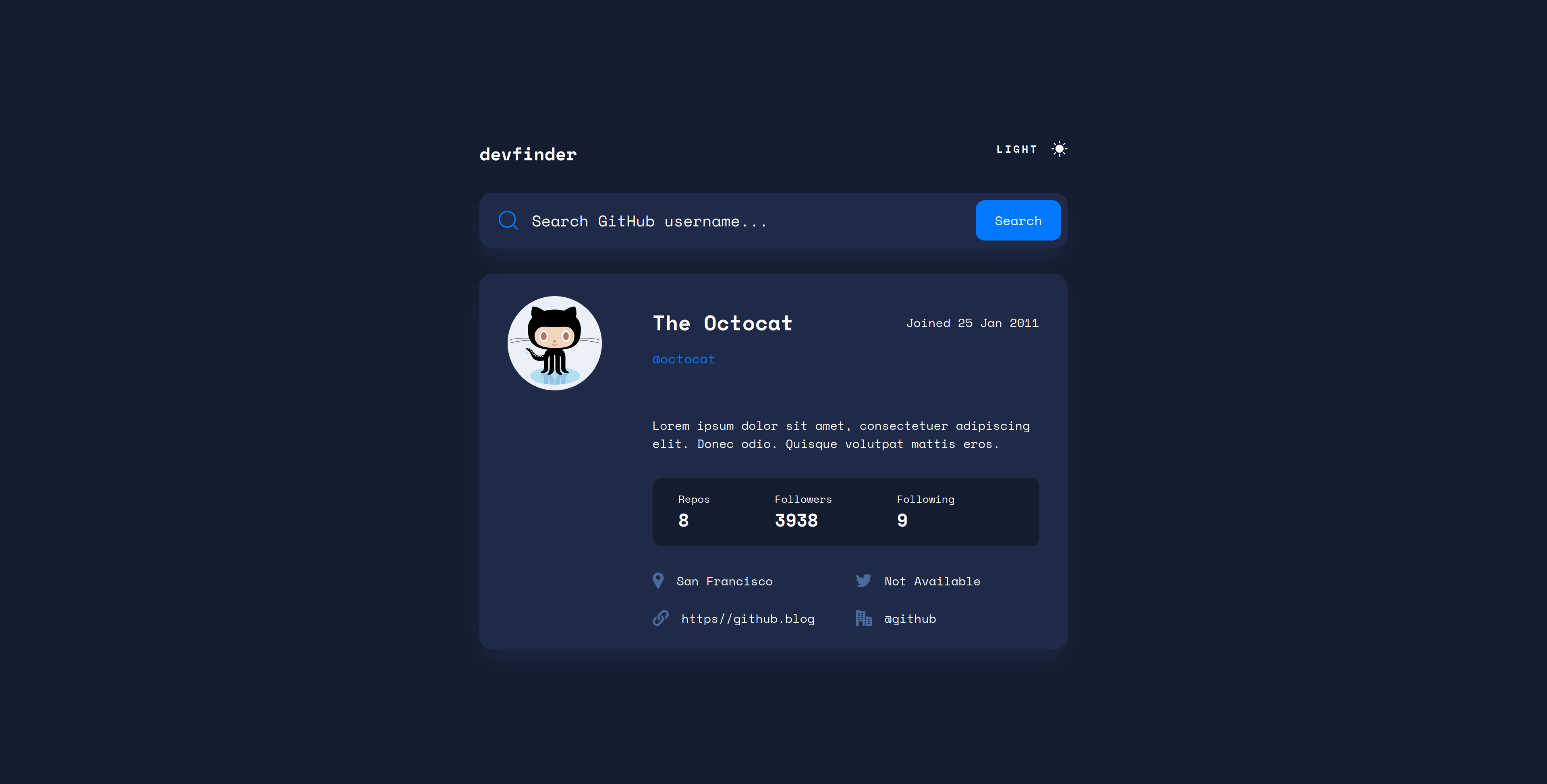 GitHub User Search App