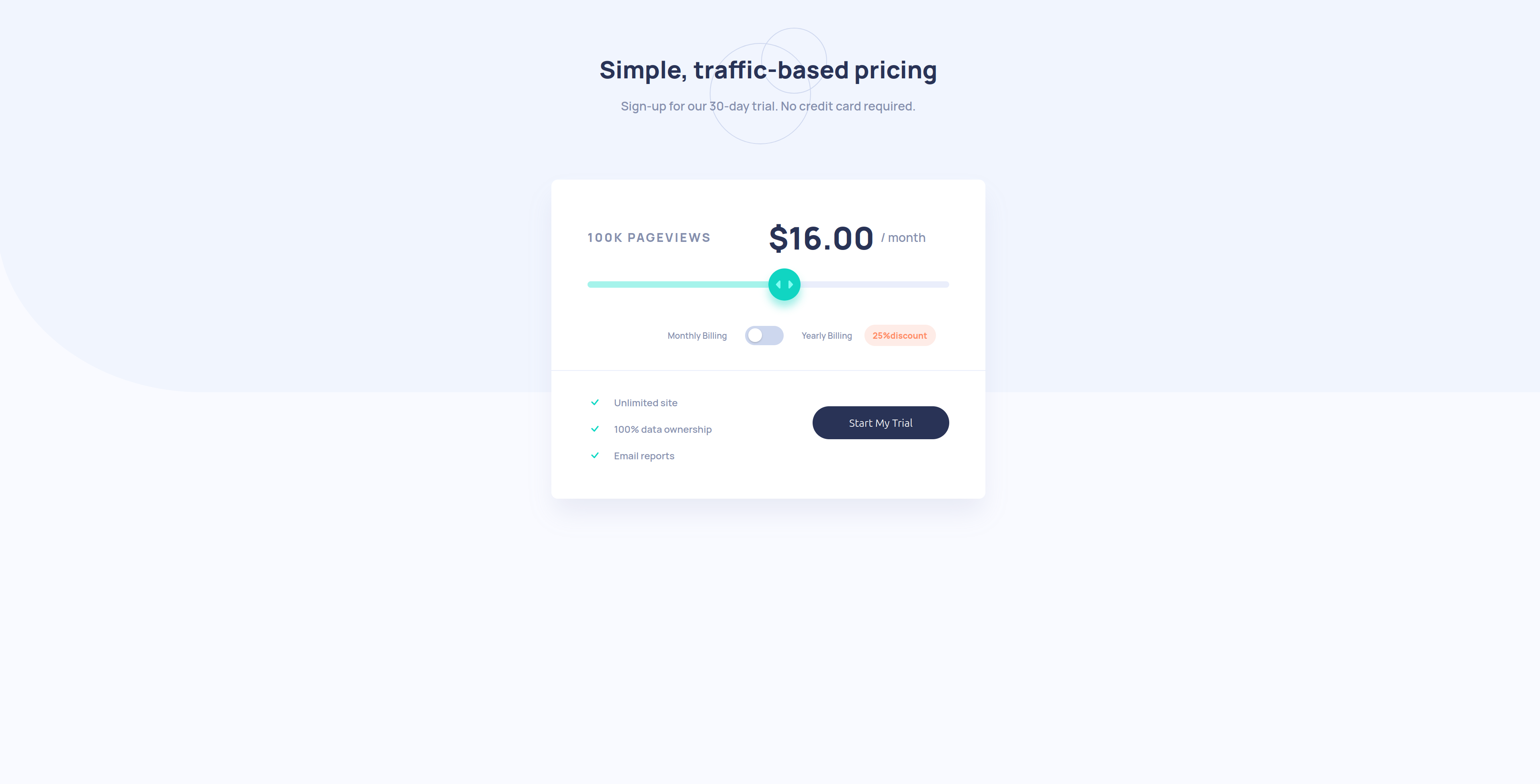 Interactive Pricing Component