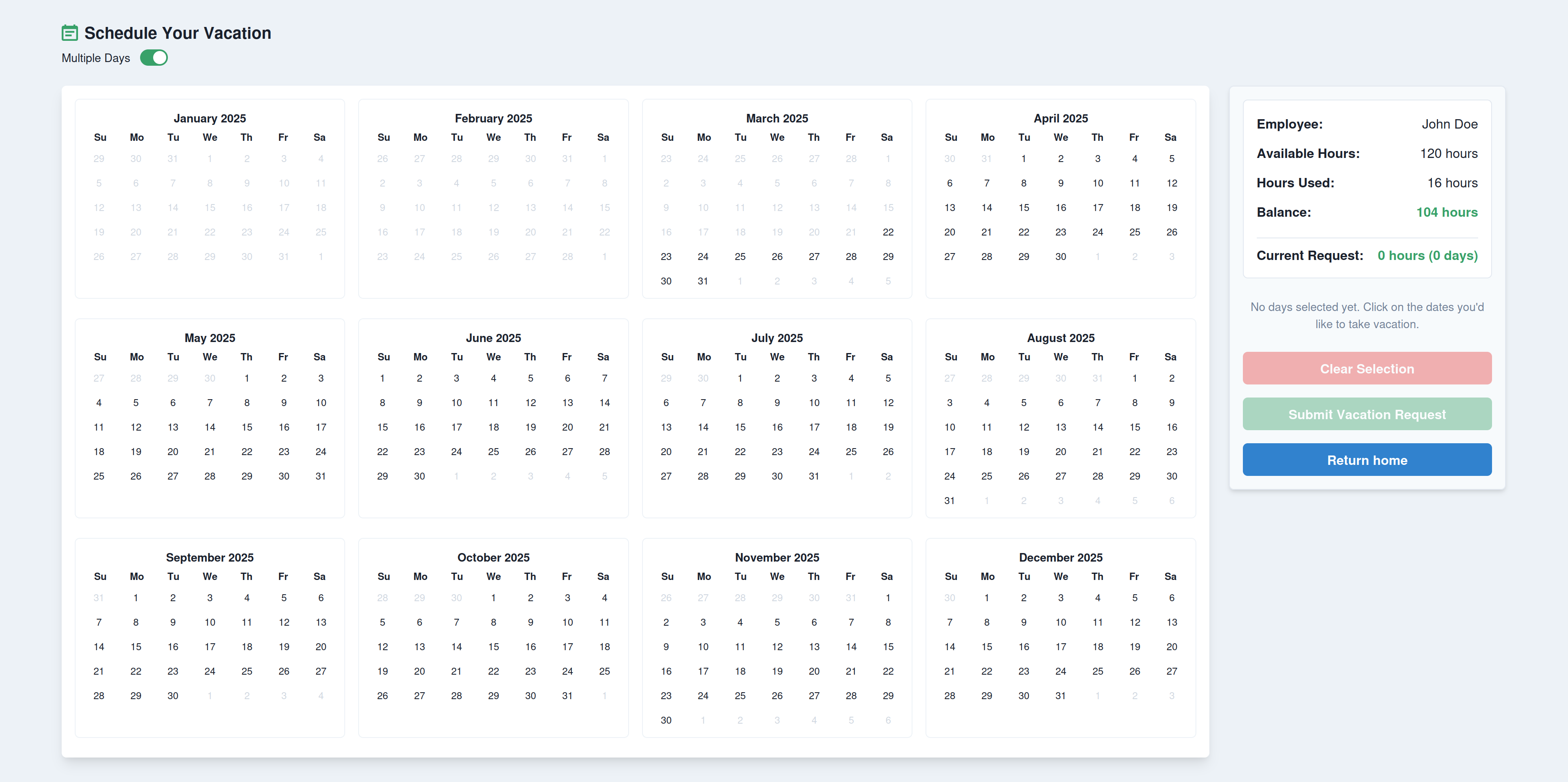 Calendar Approval